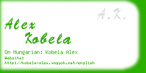 alex kobela business card